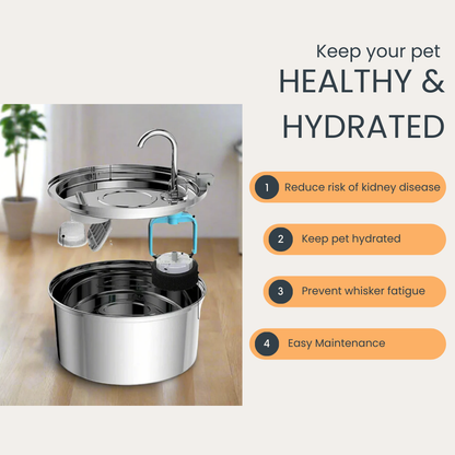 Stainless Steel Pet Water Fountain